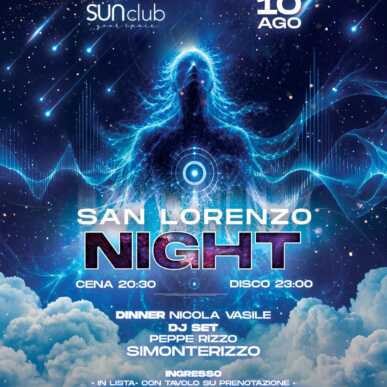SAN LORENZO NIGHT LUNEDI 10