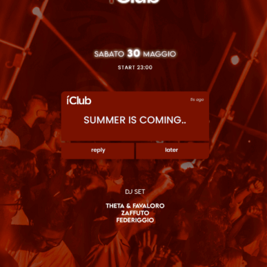 SUMMER IS COMING – SABATO 30 MAGGIO 2026 | IClub