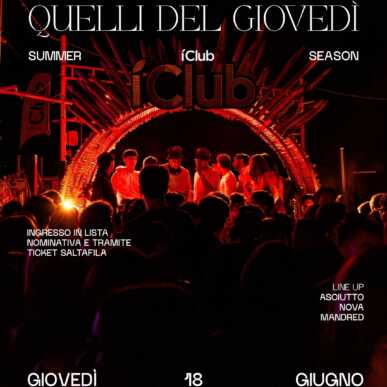 QUELLI DEL GIOVEDI’ | 18 GIUGNO 2026 IClub
