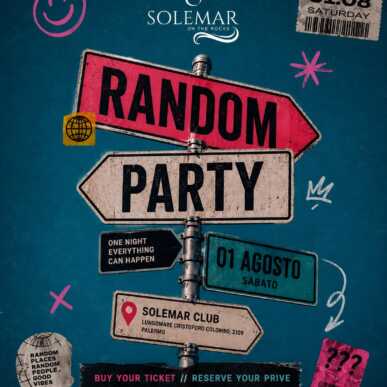 RANDOM PARTY | Sabato 01.08.2026 | Solemar Club
